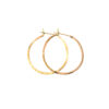 Large Hammered Gold Hoops 18kt