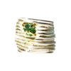 Wide Artisanal Tourmaline Ring 18kt Silver - Image 3