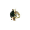 Large Green Tourmaline Cab Ring 18KT - Image 2