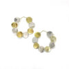 Large Hammered Gold Hoops 18kt - Image 4