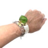 Large Green Tourmaline Cuff Bracelet 18kt - Image 2