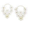 Flower Cluster Pearl Pendant Earrings 18kt - Image 4