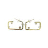 Large Hammered Gold Hoops 18kt - Image 2