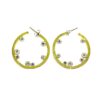 Large Hammered Gold Hoops 18kt - Image 3