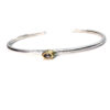 Diamond Gold Silver Wire Cuff Bracelet