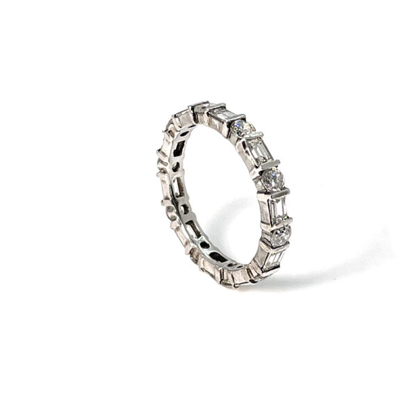 Diamond Baguette and  Round Eternity Band